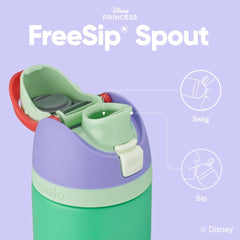 Owala Ariel close-up of FreeSip spout demonstrating dual drinking options