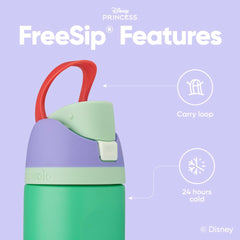 Owala Ariel wide-mouth open with ice showing easy filling and cleaning