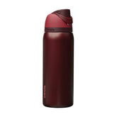 Owala FreeSip 32 oz front view showing Black Cherry finish and insulated body benefit cooling