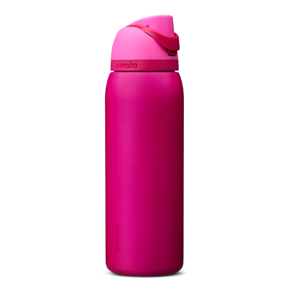 Owala FreeSip front view showing 40 oz bottle and color, conveys durable capacity