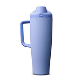 Owala FreeSip front view showing out of the blue color and capacity benefit