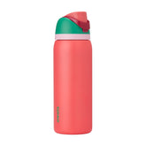 Owala FreeSip lid front with straw showing quick one-handed use
