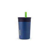 Owala Home Base front view showing colorful insulated cup and spill-resistant lid for easy drinking