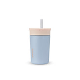 Owala tumbler front view Seas The Day showing colorful kid-friendly design and portability
