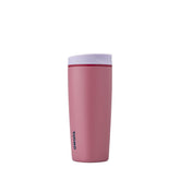 Owala SmoothSip front view purple/pink showing leakproof lid and insulated body for reliable travel