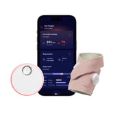 Owlet Dream Sock front view showing sock and Base Station for easy monitoring