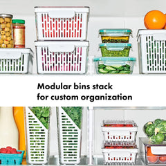 OXO Berry Keeper inner basket close-up highlighting vents for airflow benefit