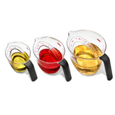 OXO Good Grips 3-piece set front view showing sizes and benefit ergonomic reading