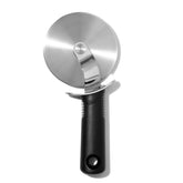 OXO Good Grips front view showing full pizza cutter and handle benefit: control