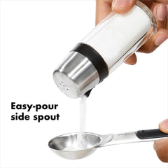OXO Good Grips twist-off lid open revealing wide refill opening for quick, mess-free refills