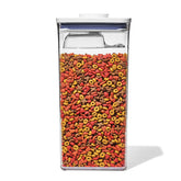 OXO Pet POP front view showing clear container and tidy storage benefit