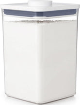 OXO Good Grips POP front view showing clear container and sealed lid, easy organization benefit