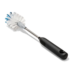 OXO soft non-slip handle closeup offers secure comfortable grip when wet