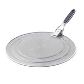 OXO Good Grips front view on pan showing full coverage and easy splatter control