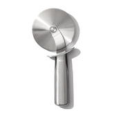 OXO steel pizza wheel front view showing blade and handle for precise cutting