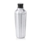 OXO front view of stainless cocktail shaker showing sleek silhouette and durable finish