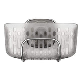 OXO Good Grips front view of sink caddy showing large basket for sponges and brushes
