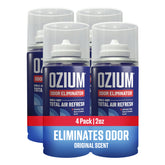 Ozium front canister showing label and 2 oz size for quick odor removal