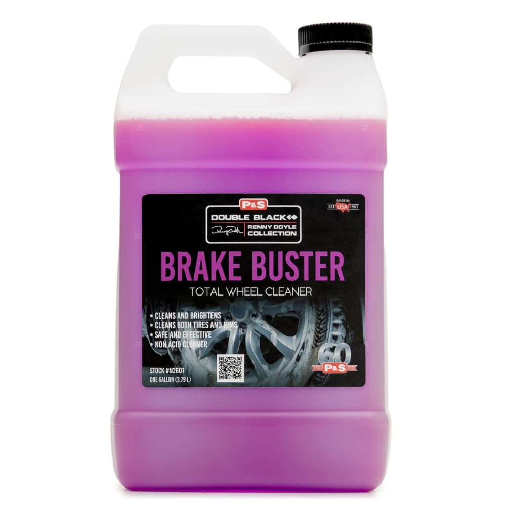 P & S Brake Buster one‑gallon bottle front view showing professional packaging and capacity benefit