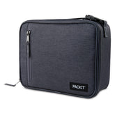 PackIt City Charcoal front view showing clean durable exterior and compact profile