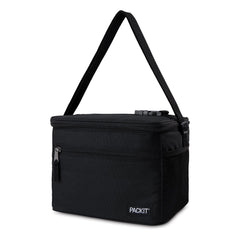 PackIt Essential cooler open top-load view with meal containers inside demonstrating easy packing