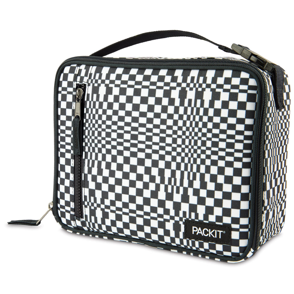 PackIt checked out front view showing pattern and carry handle for stylish portability