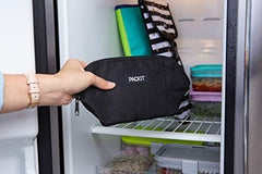 PackIt snack bag inside backpack illustrating space-saving portability benefit