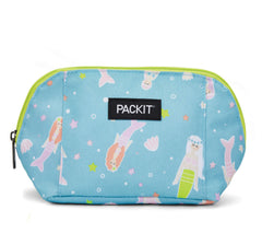 PackIt mermaids front view showing colorful pattern and compact benefit