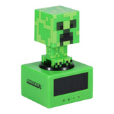 Paladone Creeper front view showing clock face and clear Minecraft styling for decor