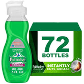 Palmolive front packaging showing travel bottle and green original scent benefit