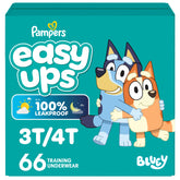 Pampers Easy Ups front packaging showing size 5 and 66 count benefit