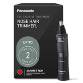 Panasonic ER-GN30-H front view showing compact groomer and cap benefits portability