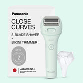 Panasonic ES-AWL6AG front view showing whole razor and foils for gentle shaving
