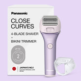 Panasonic shaver front view showing four-blade design and foils for smooth shave