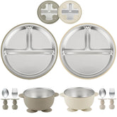 PandaEar feeding set front view showing complete eight-piece kit and tidy advantage