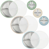 PandaEar front view of three plates showing colors and lids, easy meal prep benefit
