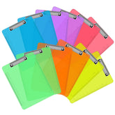 PANDRI front view of 12-pack clipboards showing colors and neat stacking benefit