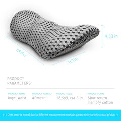 Panduo shown on office chair providing steady lower back support for long workdays