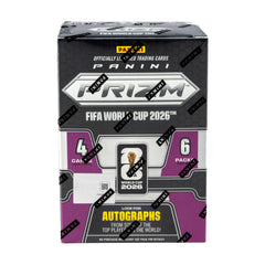 Panini 2026 Prizm World Cup box front view showing branding and collectible appeal