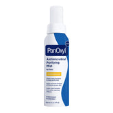 PanOxyl bottle front view showing clear purifying mist and label benefits