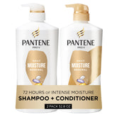 Pantene front packaging showing set and pumps for easy daily use
