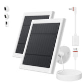 Paodekua solar panel front view showing clean panel and brand, enabling steady camera charging