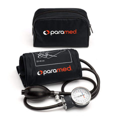 Paramed front view of aneroid manometer showing clear dial for accurate readings