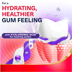 parodontax brushing demo focusing on gumline for targeted plaque control