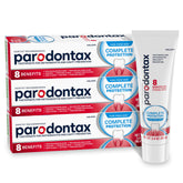 Parodontax front packaging showing pure fresh mint and benefits