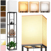 PARTPHONER full floor lamp view showing tall light and shelves, brightening a room