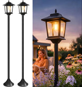 PASAMIC front view of both 63-inch posts showing placement and curb appeal benefit