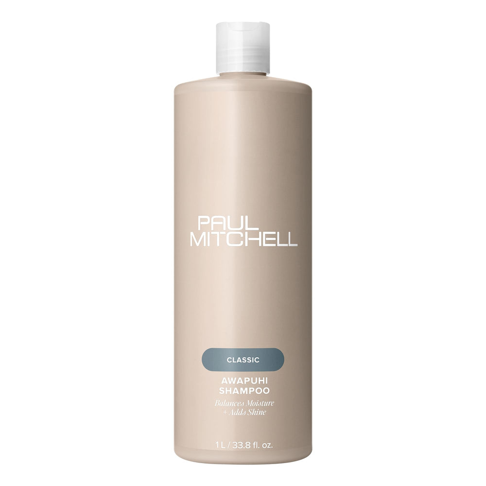 Paul Mitchell Awapuhi front bottle showing size and brand benefit of long-lasting cleansing