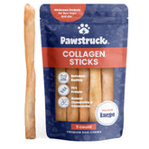 pawstruck front packaging showing 12 inch collagen sticks and clear product view