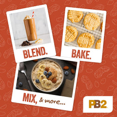 Close-up of PB2 powder texture with crunchy bits, highlighting scoopable convenience